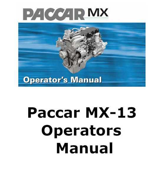 paccar engine repair manual