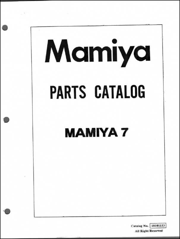 mamiya lens repair manual