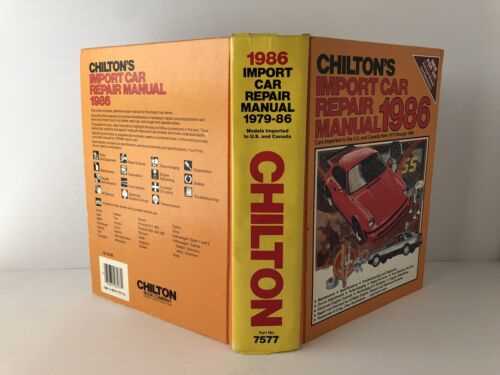 chilton import car repair manual