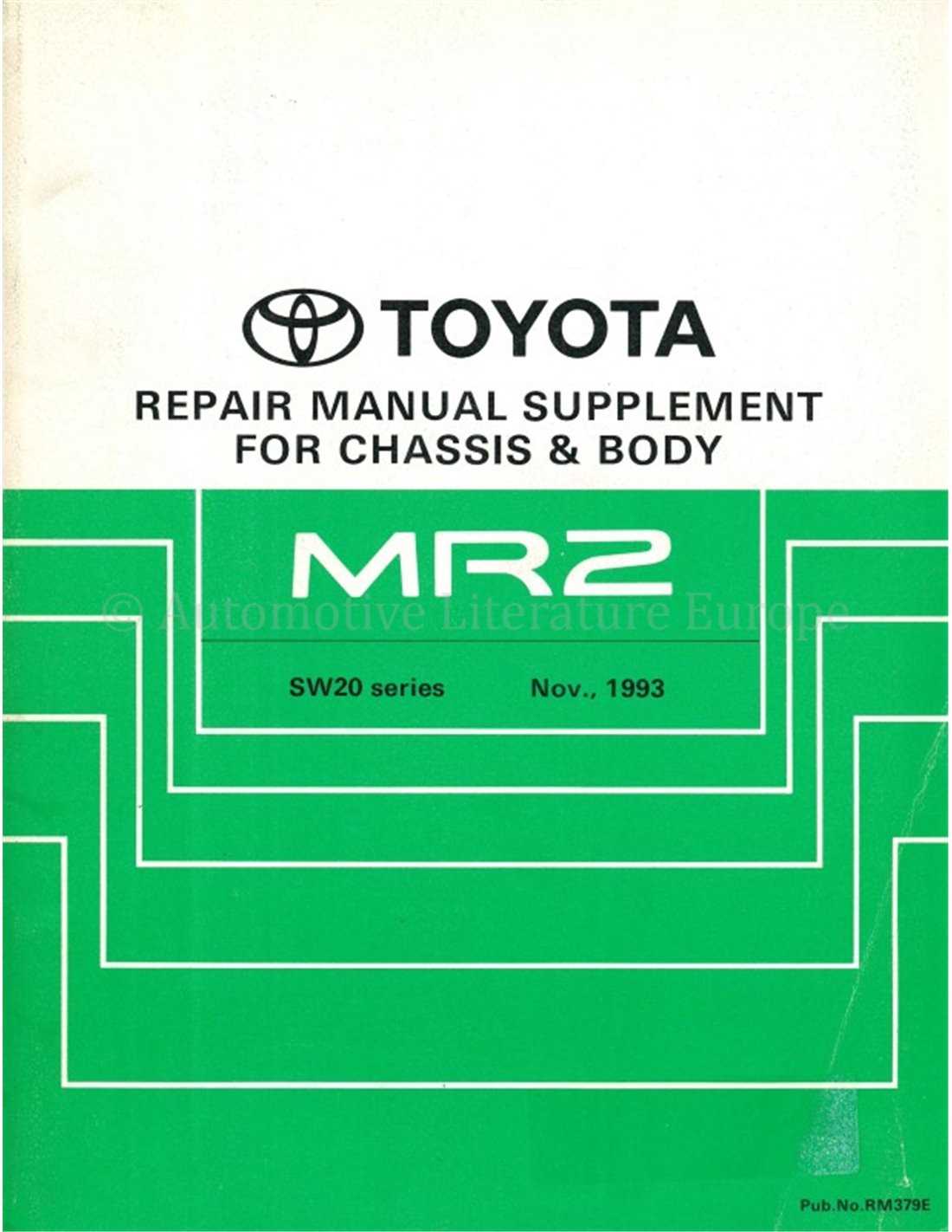 toyota mr2 repair manual