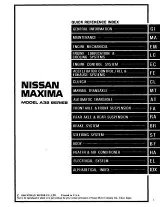 nissan service repair manual