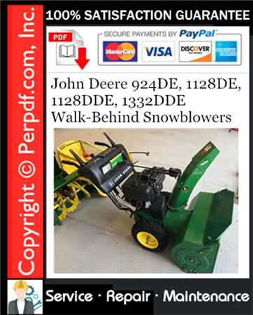 john deere snowblower repair manual