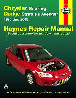 2011 dodge avenger repair manual