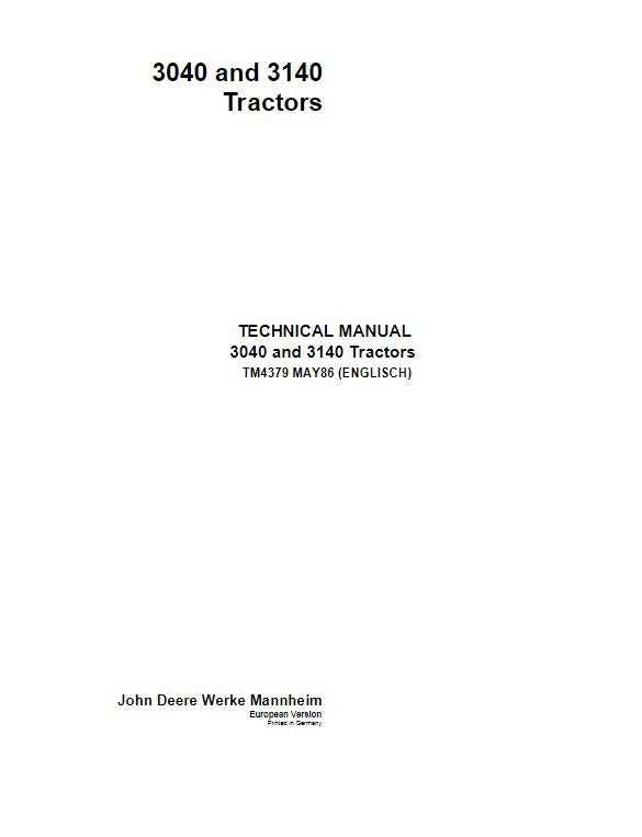 john deere 3140 repair manual