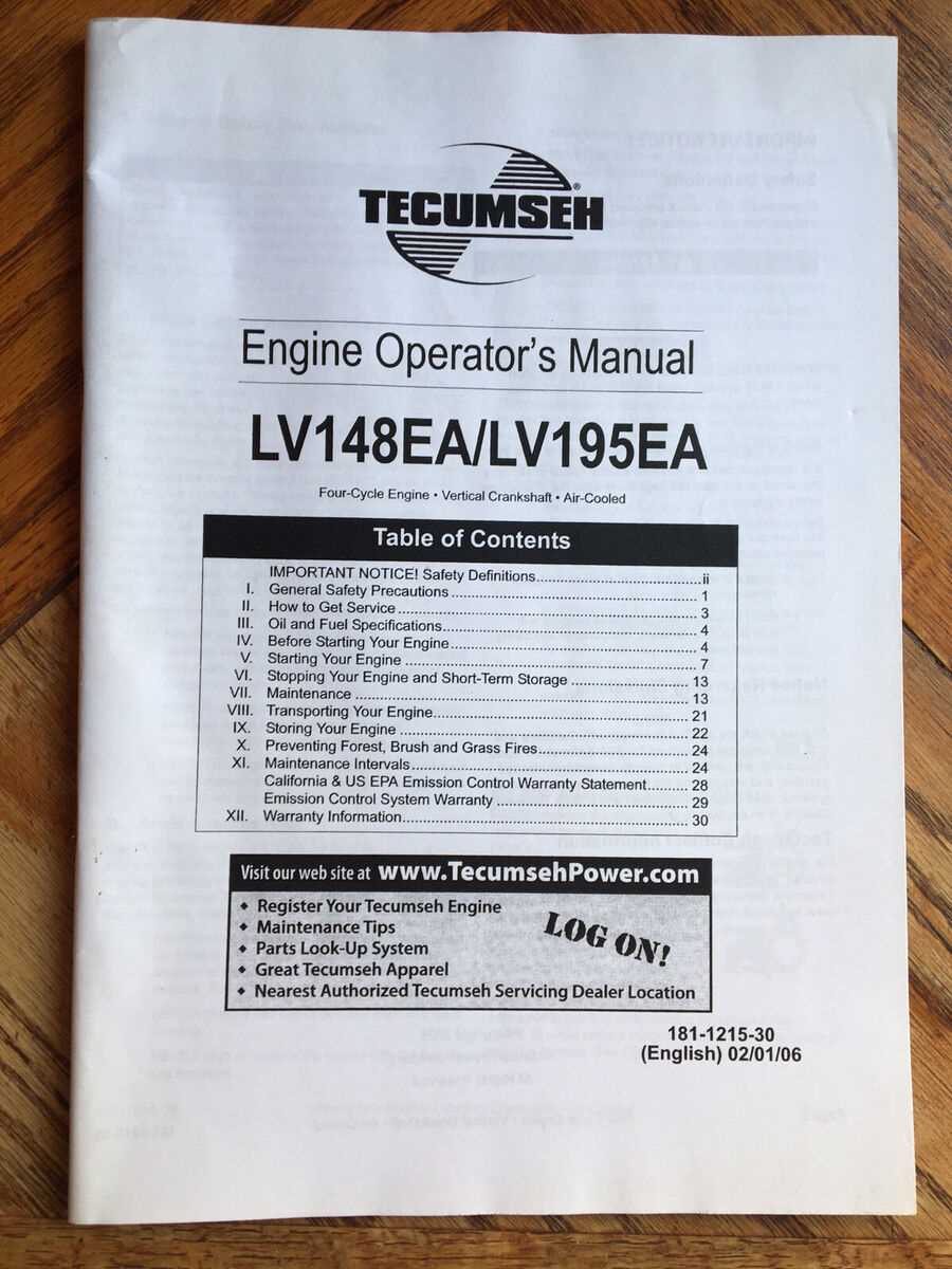 tecumseh lh318sa repair manual