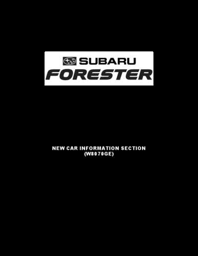 2003 subaru forester repair manual