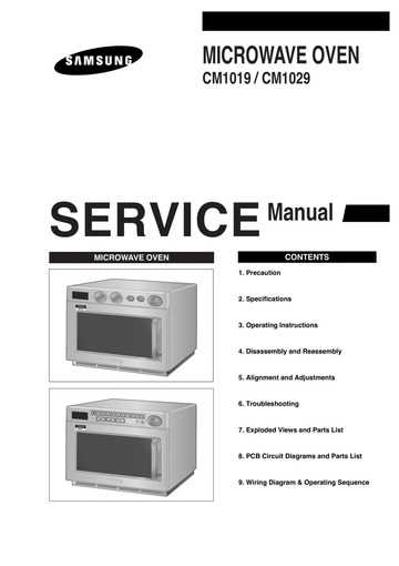 repair manual for samsung microwave