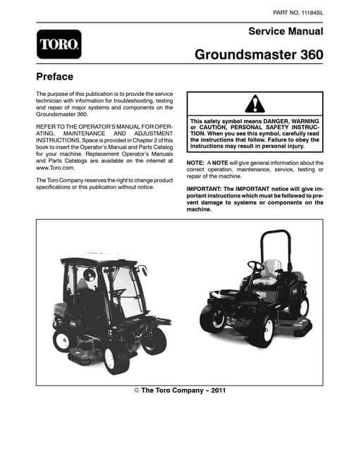 toro zero turn mower repair manual