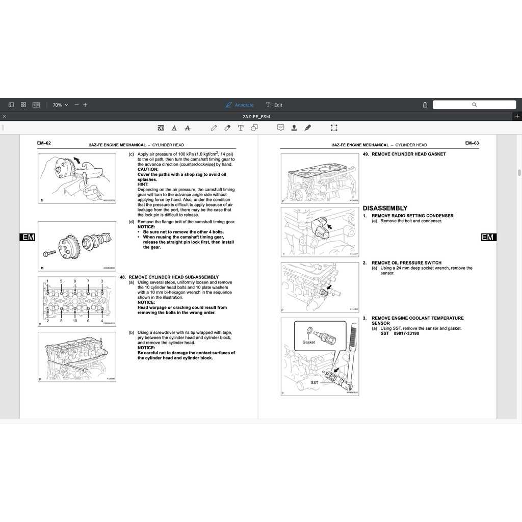 toyota 2az fe engine repair manual