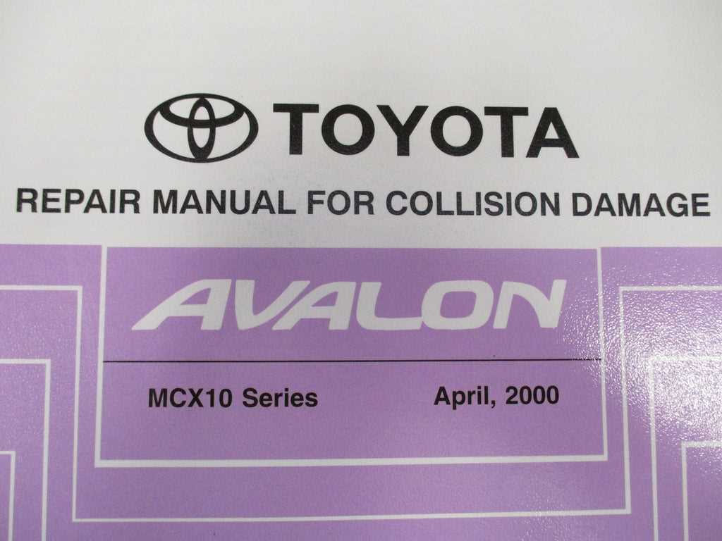 toyota avalon repair manual