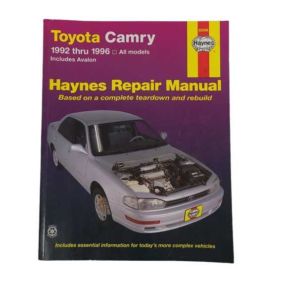 toyota avalon repair manual