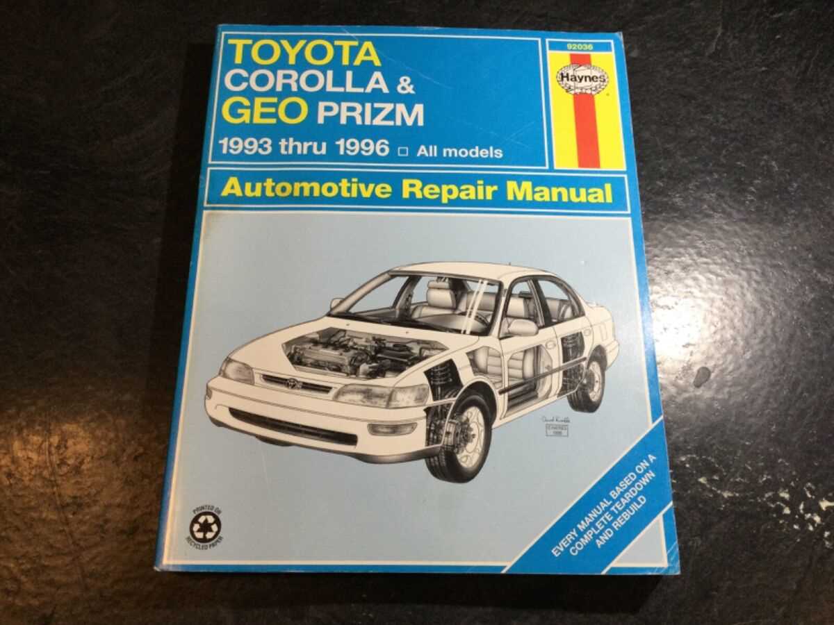 toyota corolla 1995 repair manual