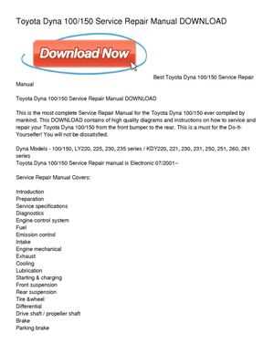 toyota dyna repair manual