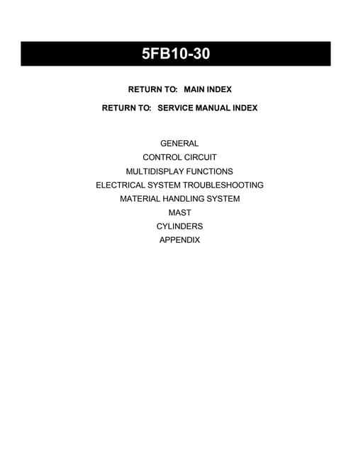 toyota forklift repair manual