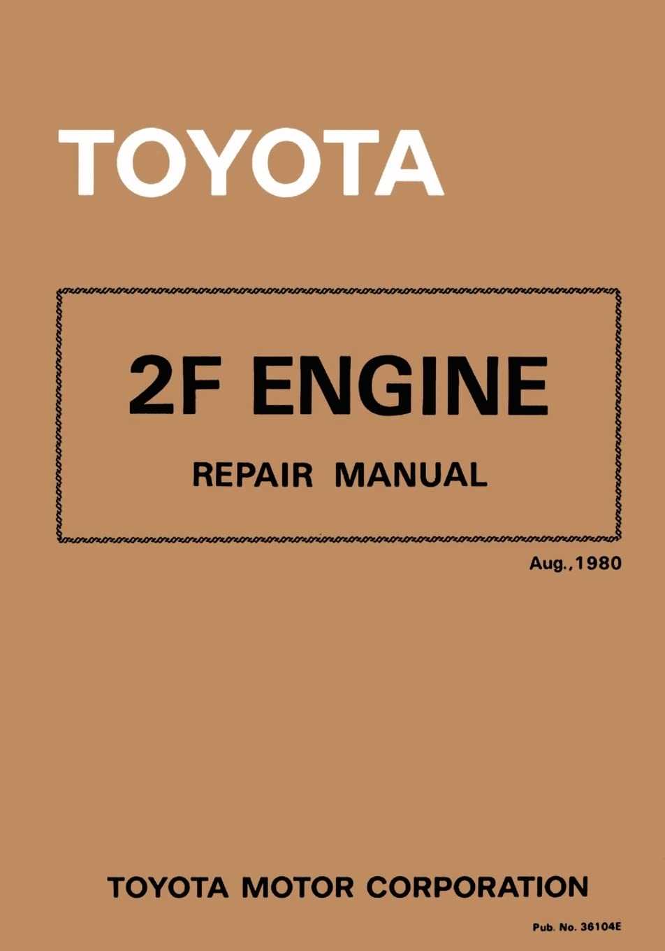 toyota land cruiser 2f engine repair manual