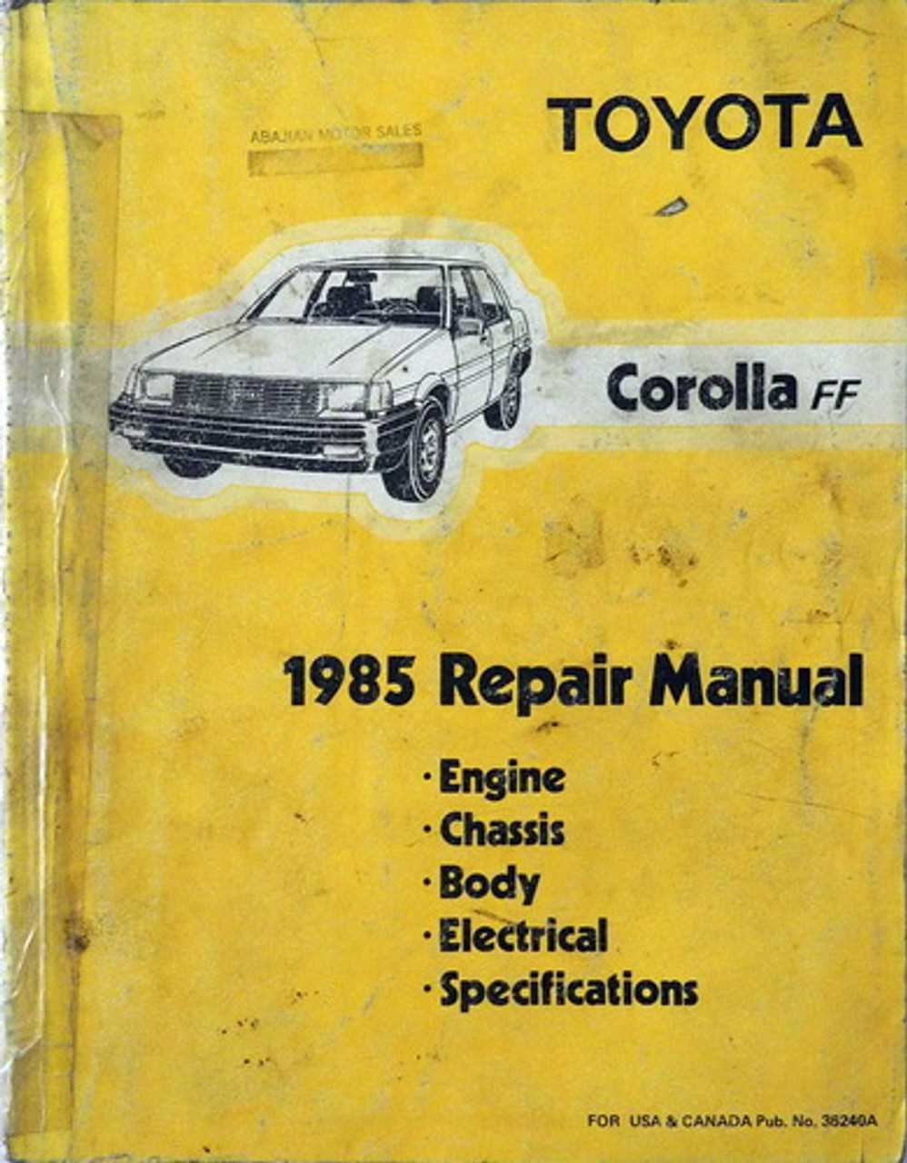 toyota repair manual corolla