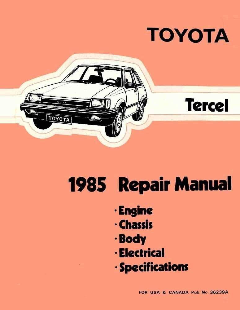 toyota tercel 1997 repair manual