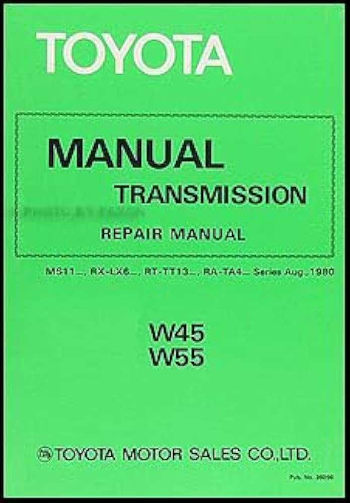 toyota transmission repair manual