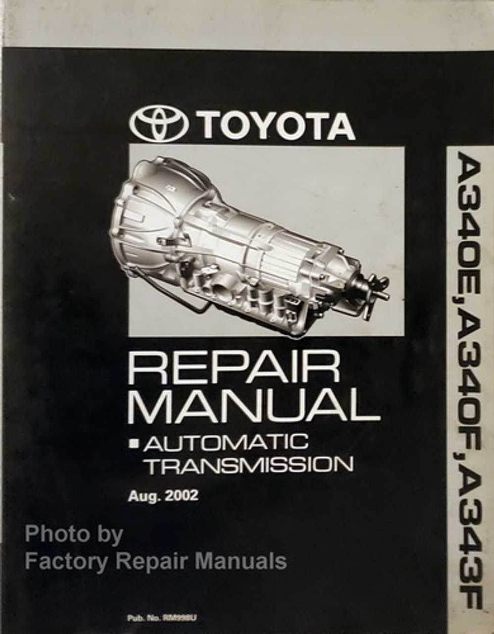 toyota transmission repair manual