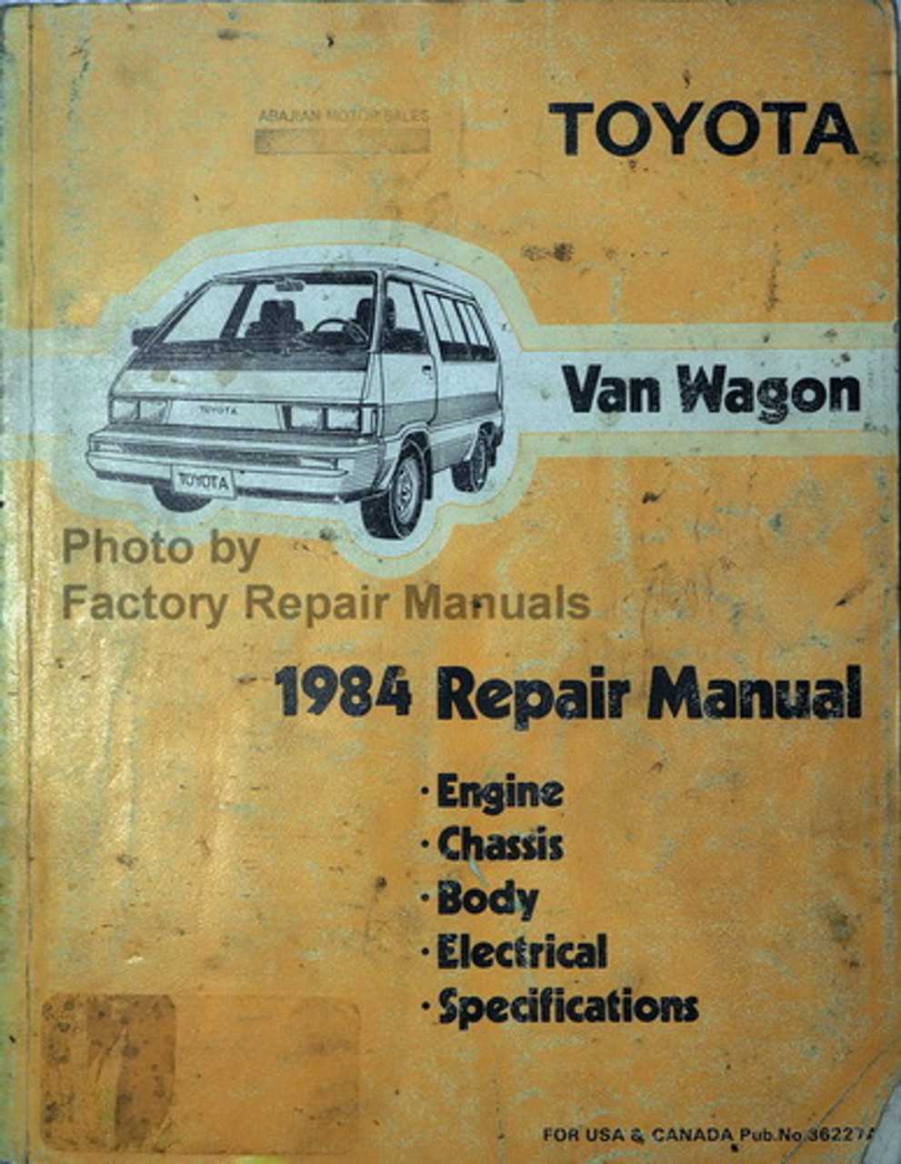 toyota van repair manual