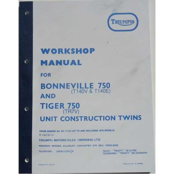 triumph thruxton repair manual