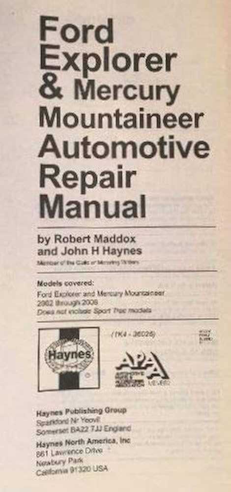 2006 mercury mountaineer repair manual