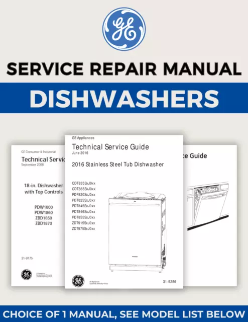 ge monogram dishwasher repair manual