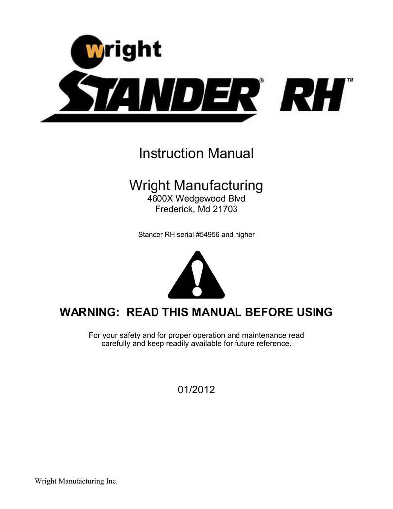 wright stander repair manual