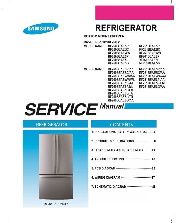 samsung rf263beaesr repair manual