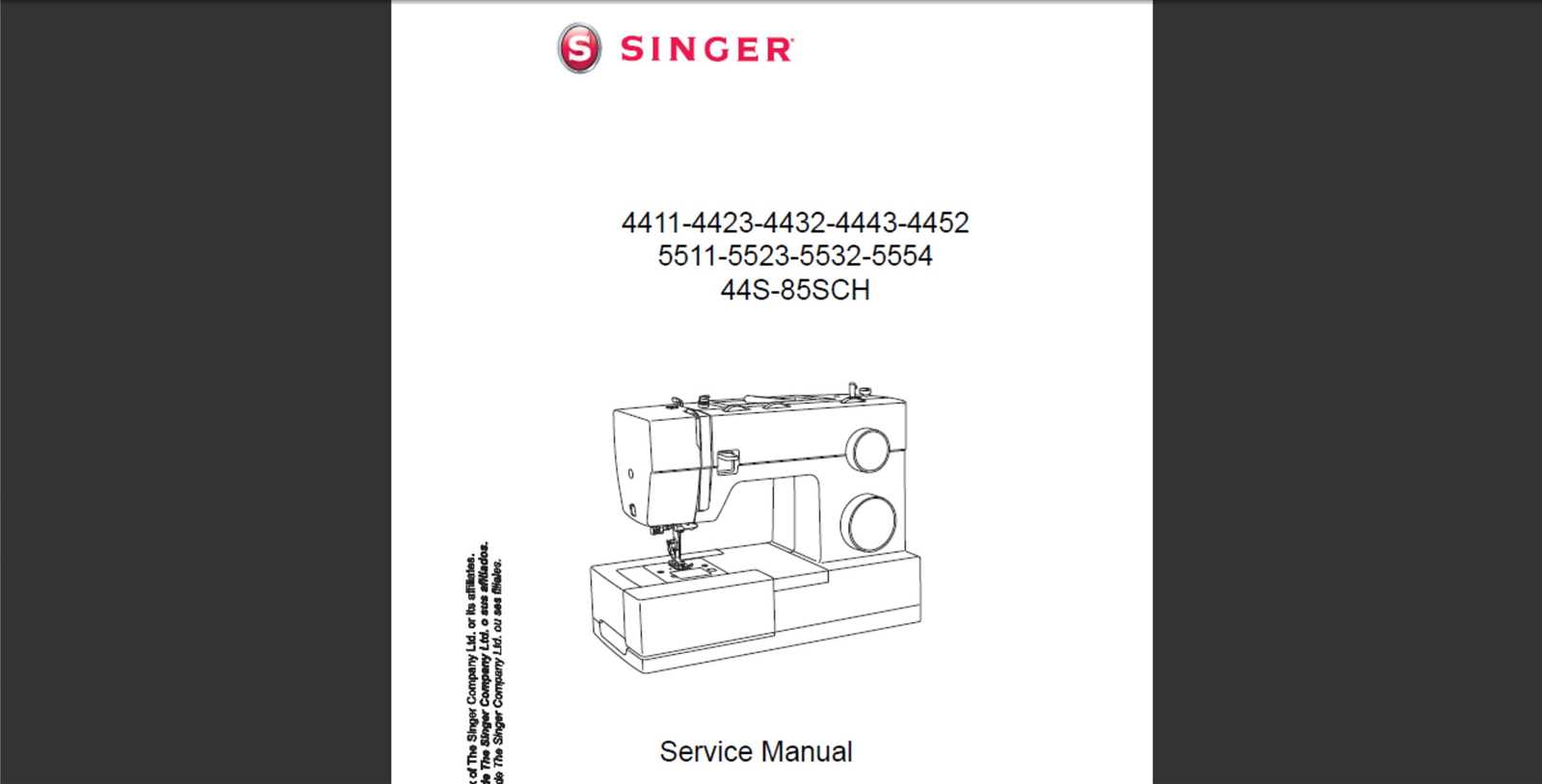 singer 4432 repair manual