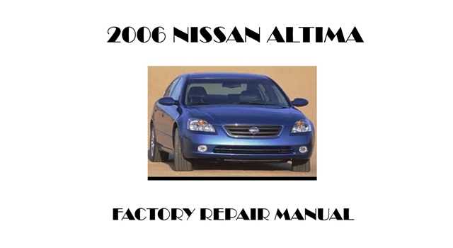 2006 nissan altima repair manual