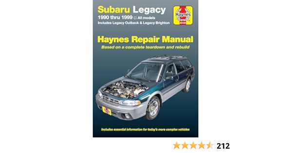 1999 subaru outback repair manual