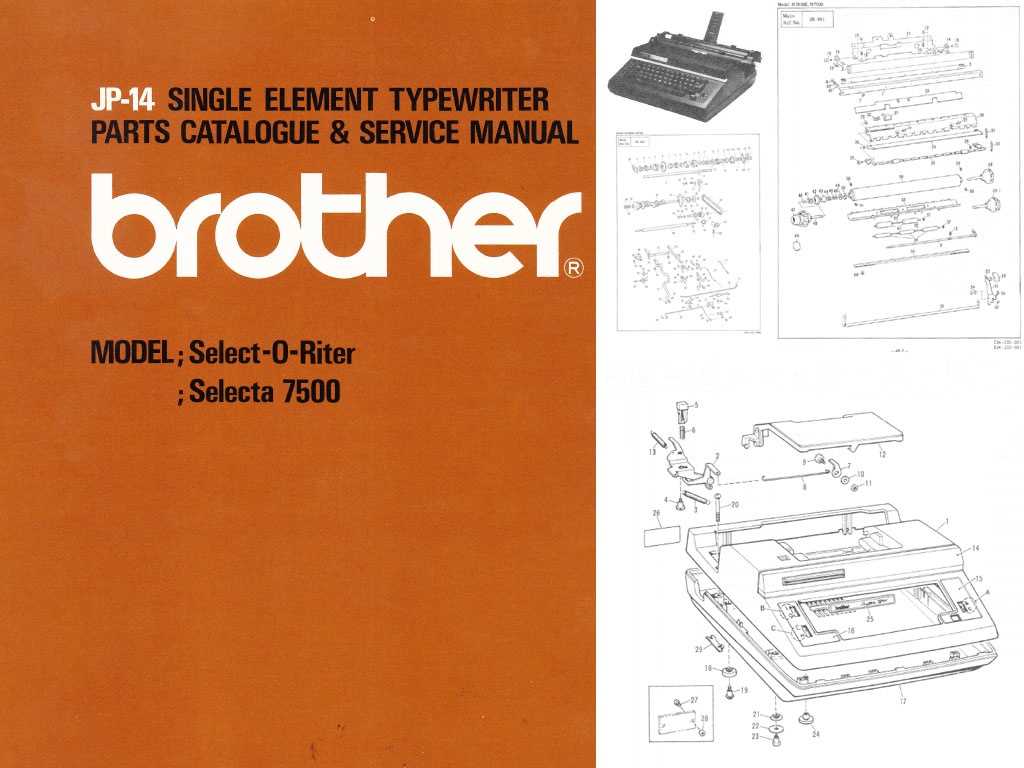 brother typewriter repair manual