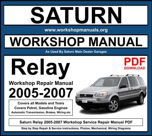 2006 saturn relay repair manual