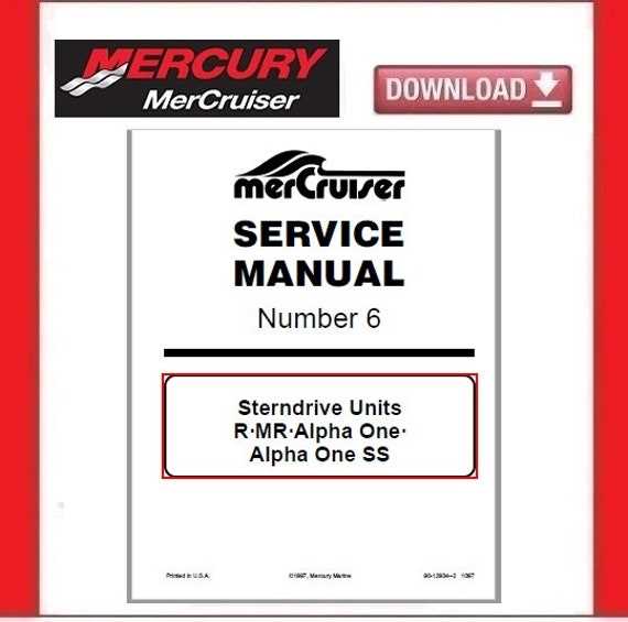 mercruiser outdrive repair manual