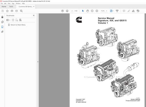 cummins isx engine repair manual