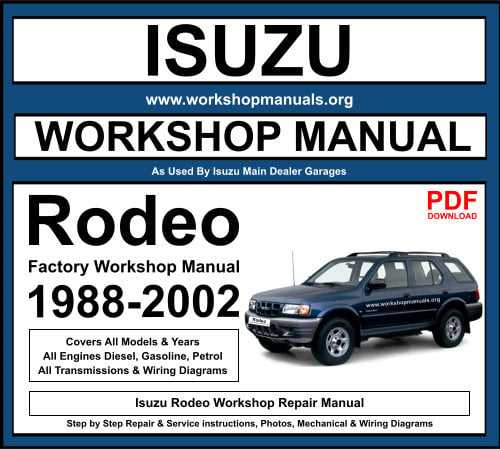 2001 isuzu rodeo repair manual