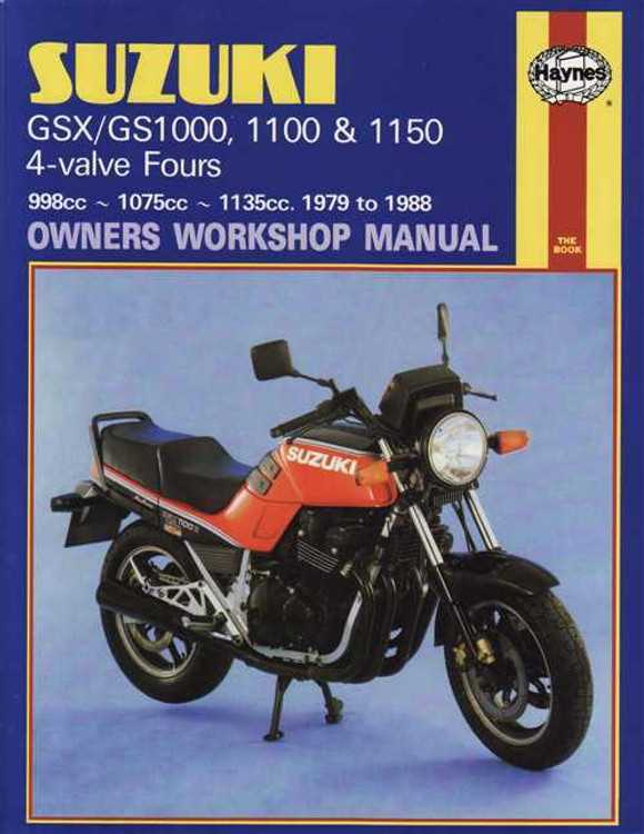 1982 suzuki gs1100e repair manual