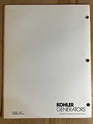 kohler generator repair manual