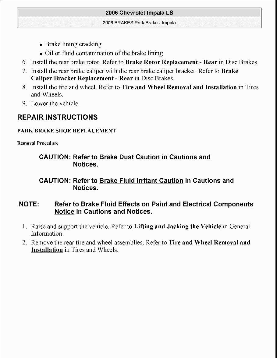 2006 impala repair manual