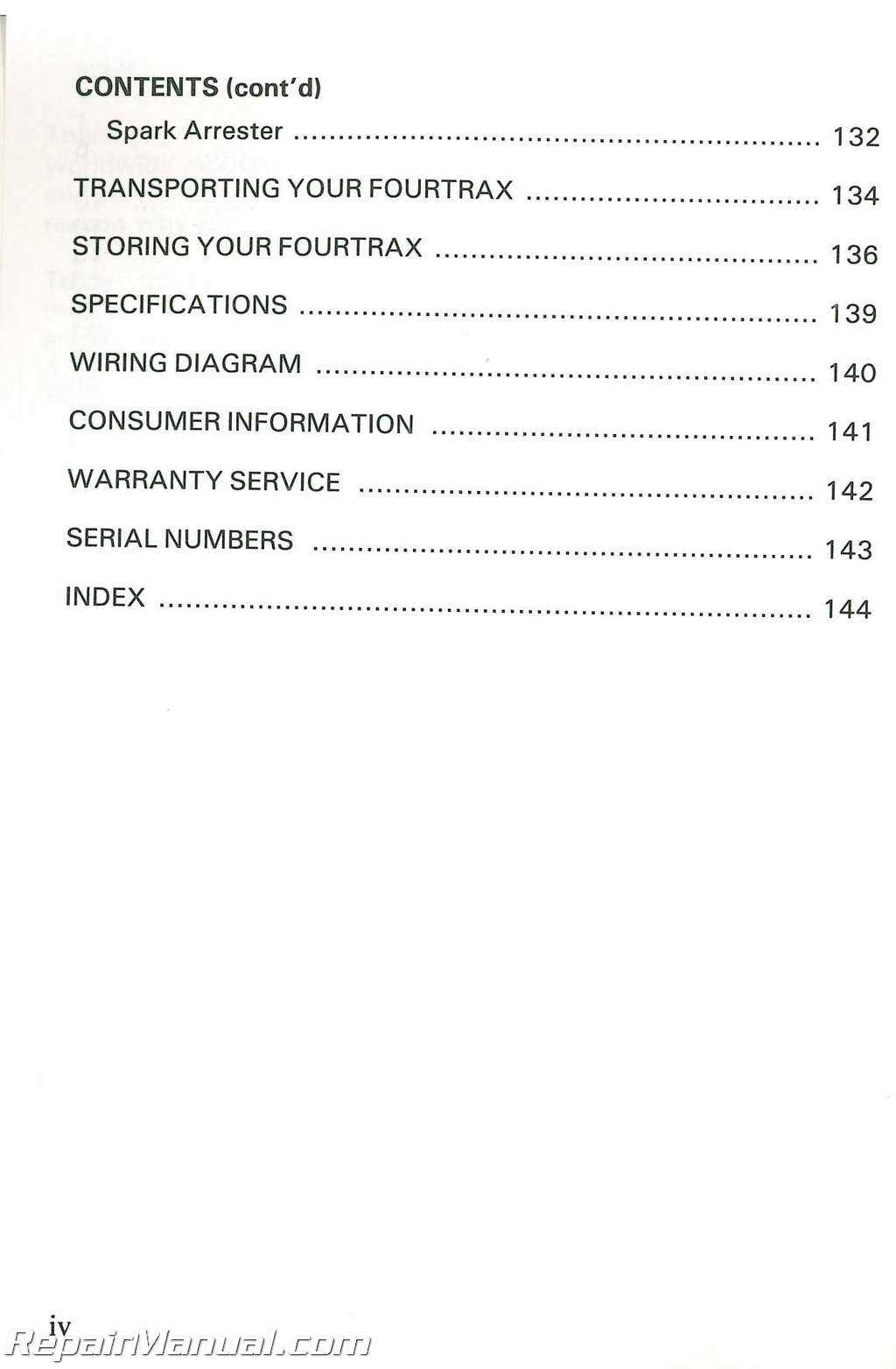 1993 honda fourtrax 300 repair manual