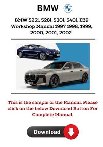 bmw e39 repair manual