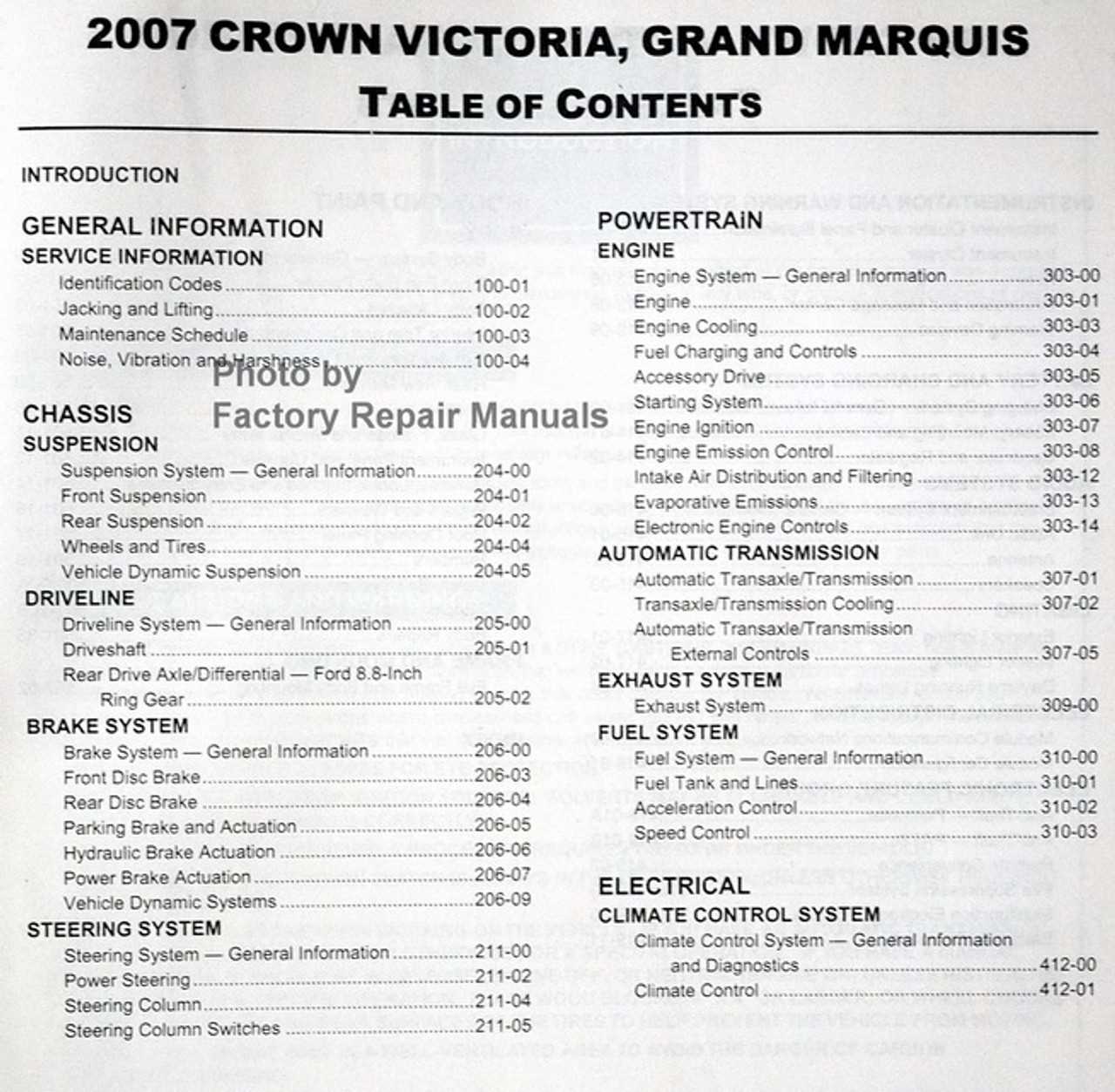 2001 mercury grand marquis repair manual