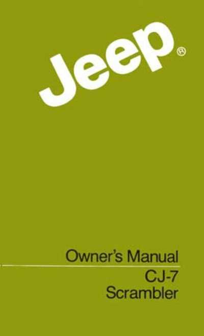 1985 jeep cj7 repair manual