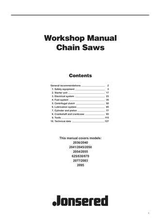 jonsered chainsaw repair manual