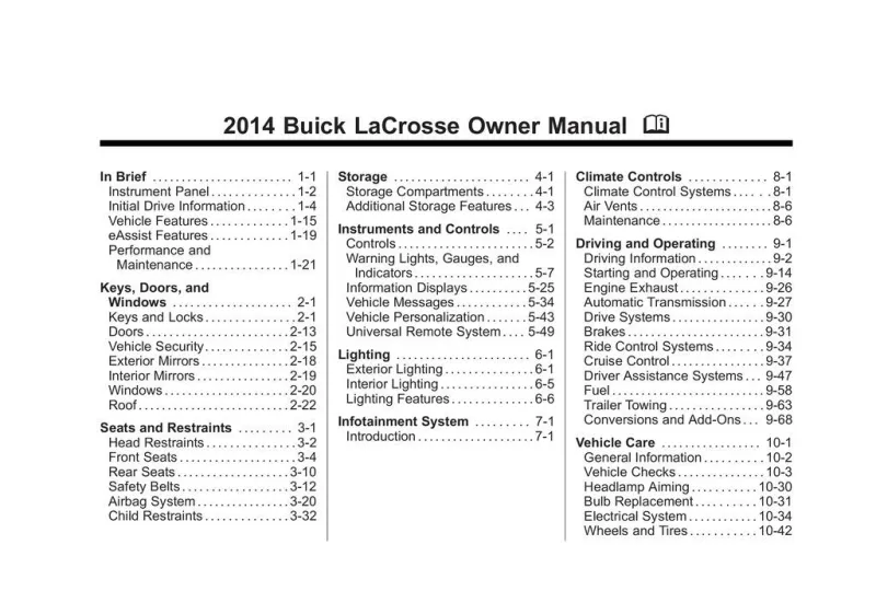 2014 buick lacrosse repair manual