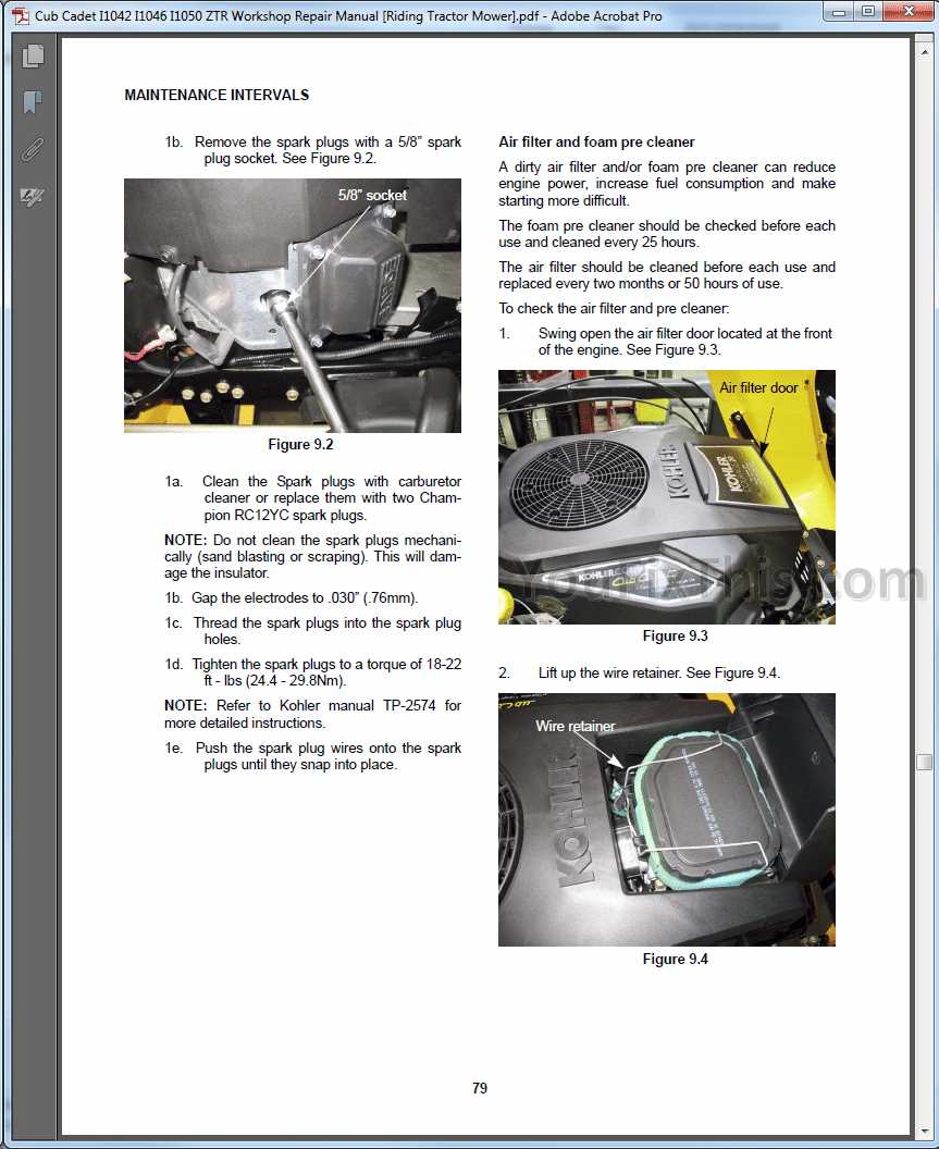 cub cadet lt1042 repair manual