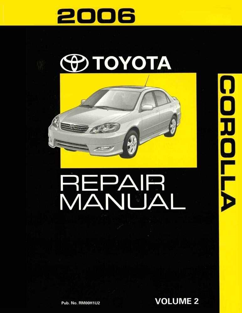 2006 toyota corolla repair manual