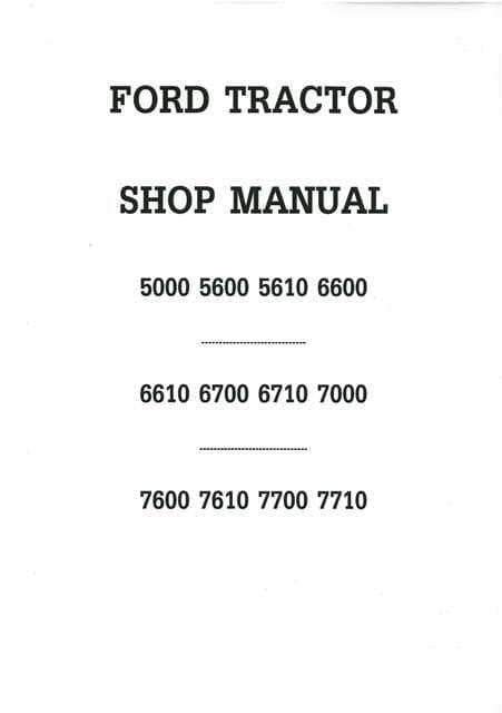 ford 7600 repair manual