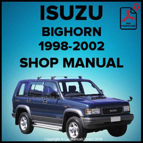 1996 isuzu trooper repair manual